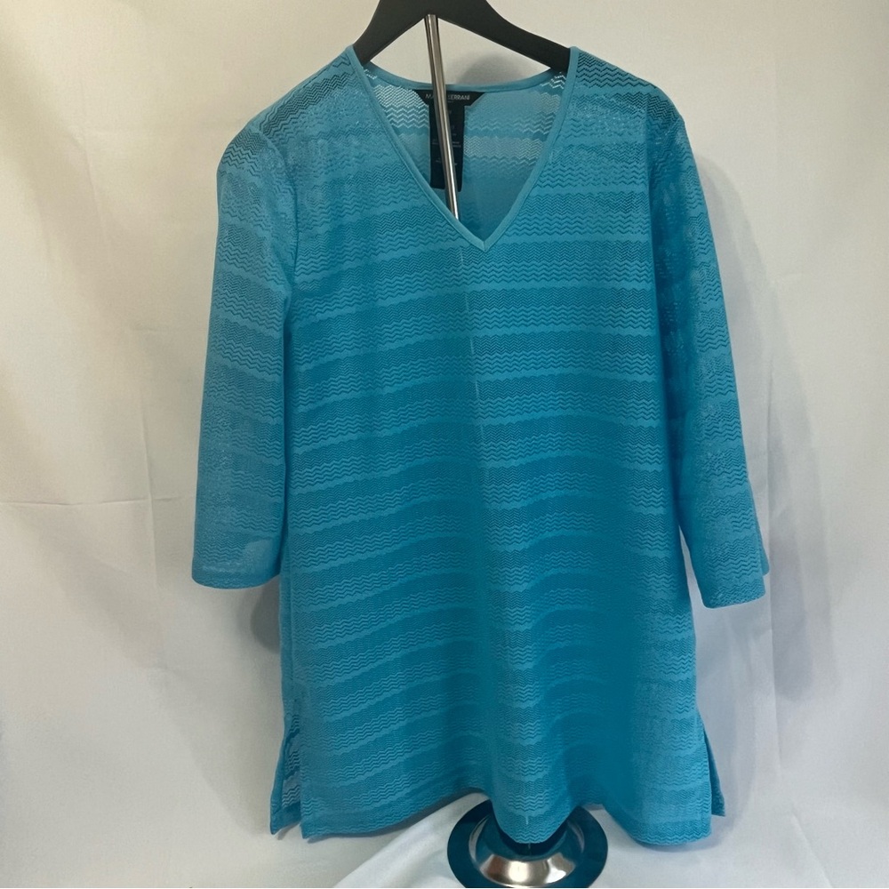 Mario Serrani Woman’s Teal Vacation Beachwear Cover Up